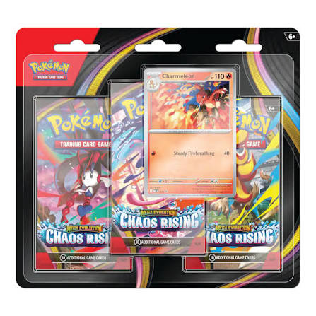 Pokémon TCG: Mega Evolution—Chaos Rising 3-Pack Blister — Charmeleon